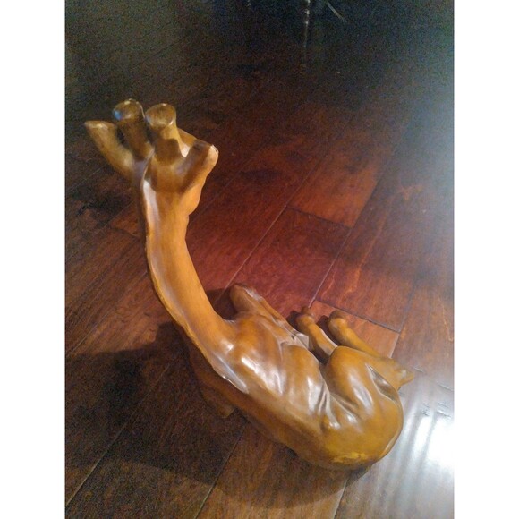 Vintage Giraffe‎ Figurine Statue Laying Down Decor Shelf Display - Picture 4 of 4